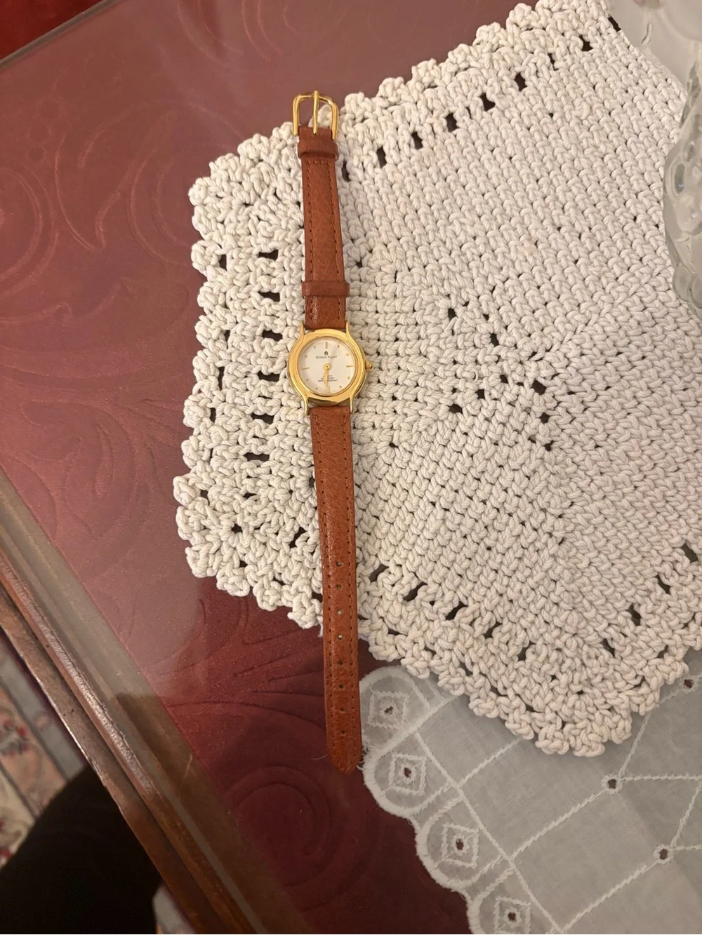 VTG 90’s Etienne Aigner Watch Gold & Brown Leather Strap Does Not Work - Picture 3 of 7